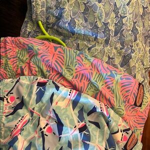 Vineyard Vines Kids Swim Trunks - Blue, Pink, Green